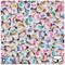 BeadTin White Opaque 7mm Coin Plastic Alpha Beads - Colored Letter E (100pcs)